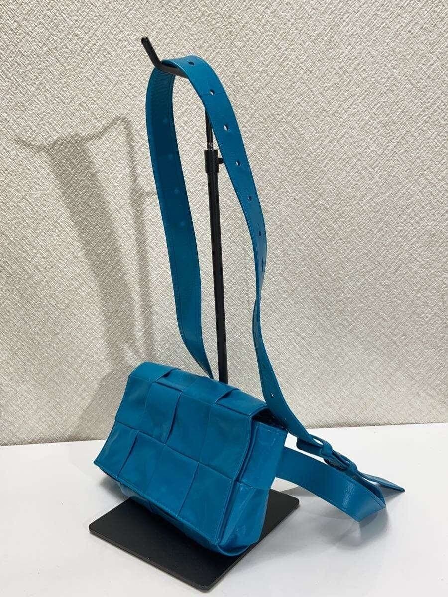 BOTTEGA VENETA Waist Bag Leather Blue Plain 2