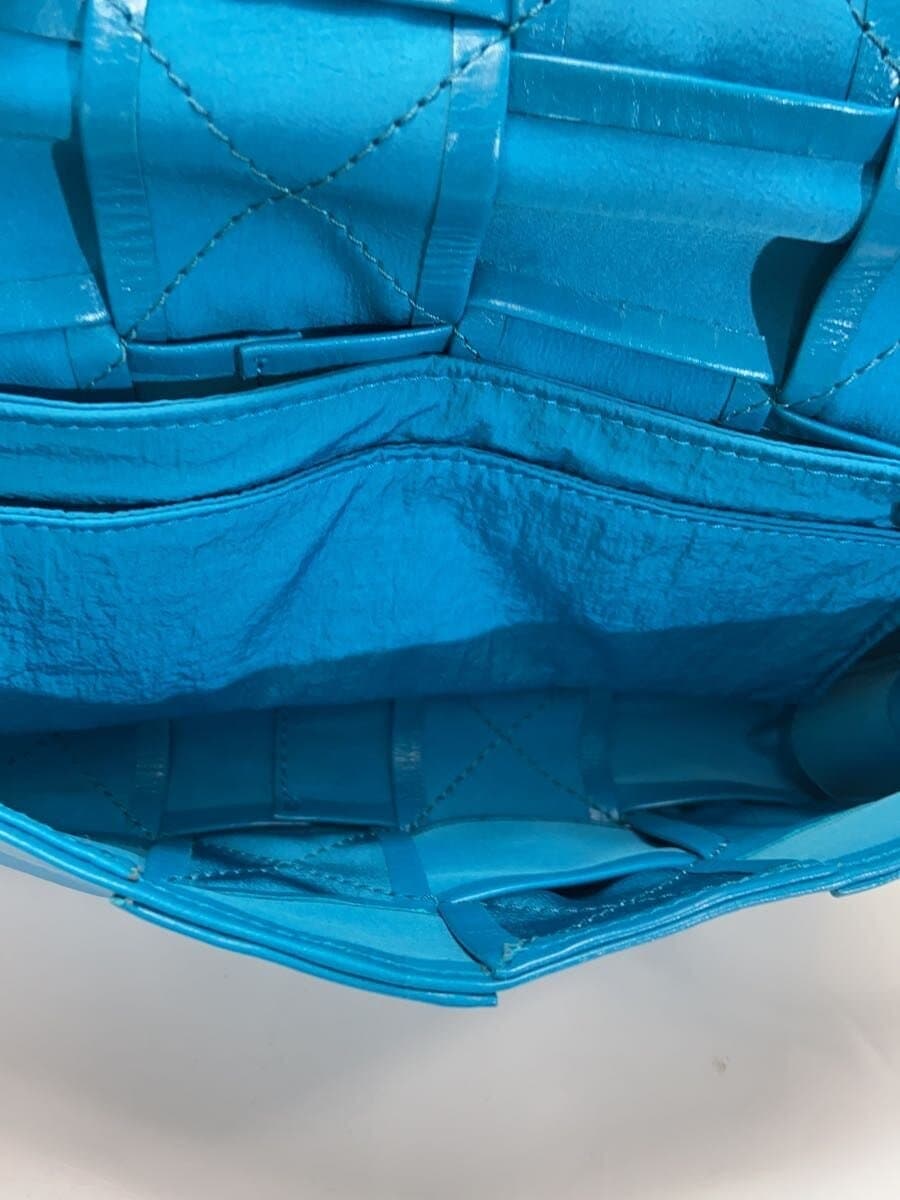 BOTTEGA VENETA Waist Bag Leather Blue Plain 6