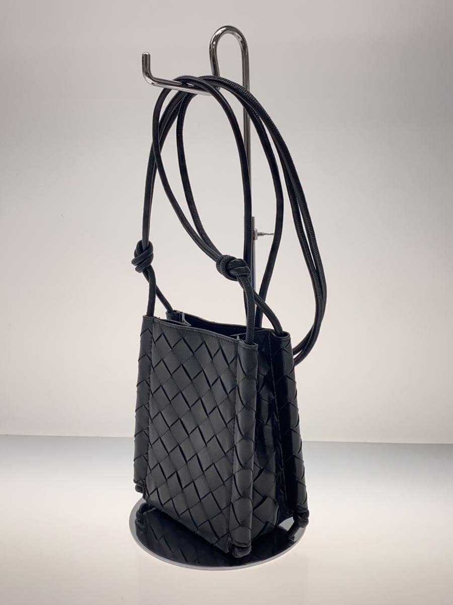 BOTTEGA VENETA Shoulder Bag Leather BLK 2