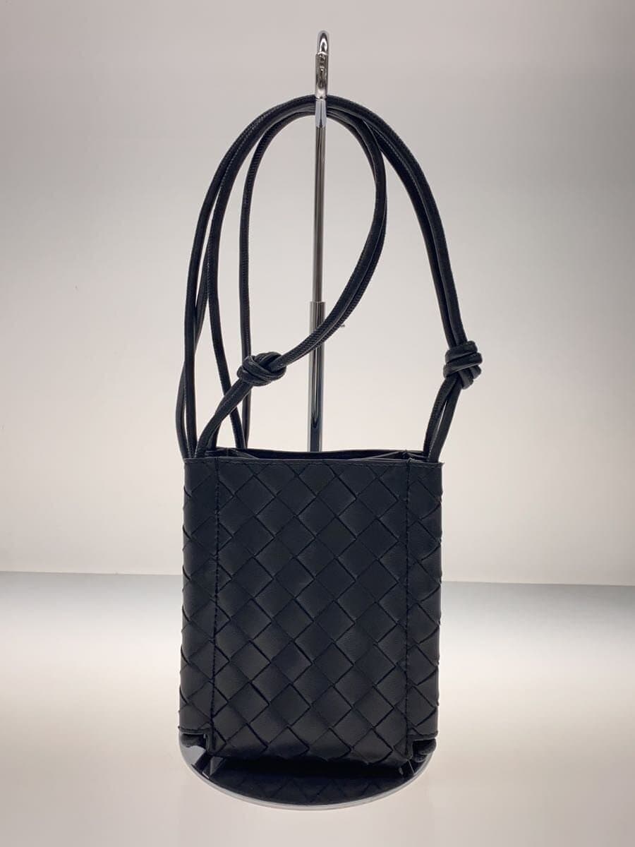 BOTTEGA VENETA Shoulder Bag Leather BLK 3