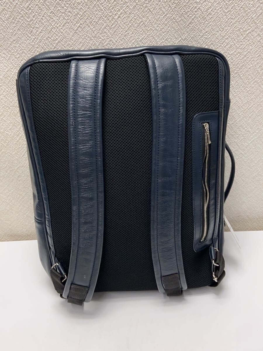 BUSINESS LEATHER FACTORY Backpack NVY 3