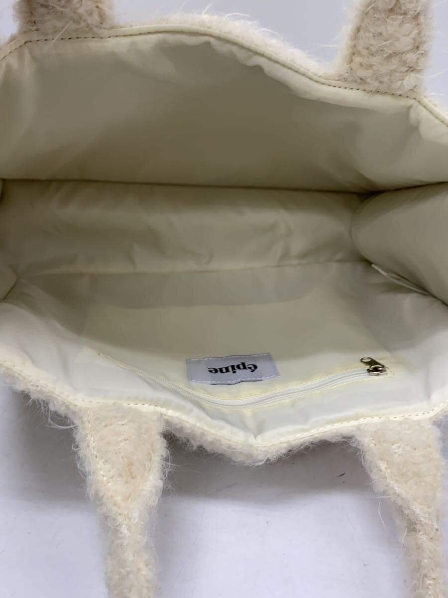 epine Boa Tote Bag Wool CRM 6
