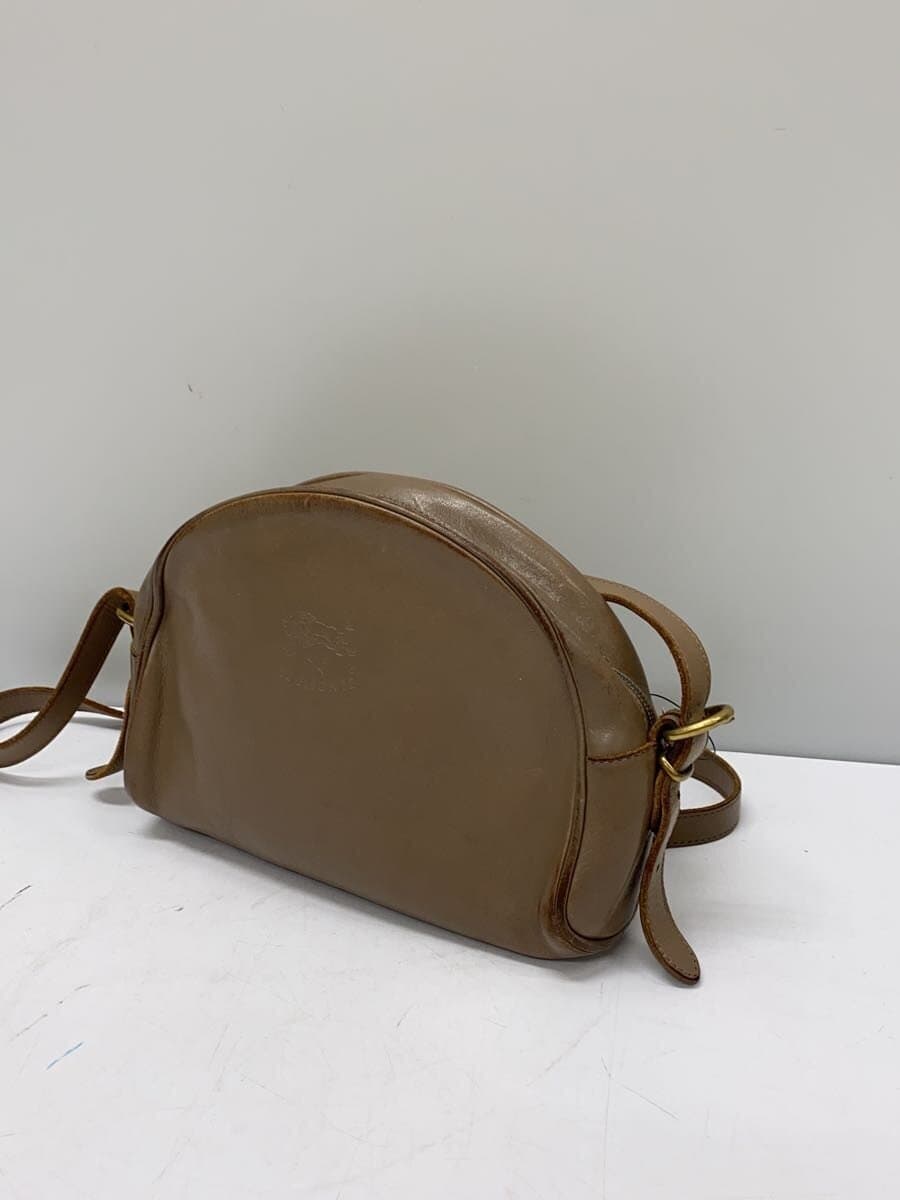 IL BISONTE Half Moon Shoulder Bag Leather BEG 2