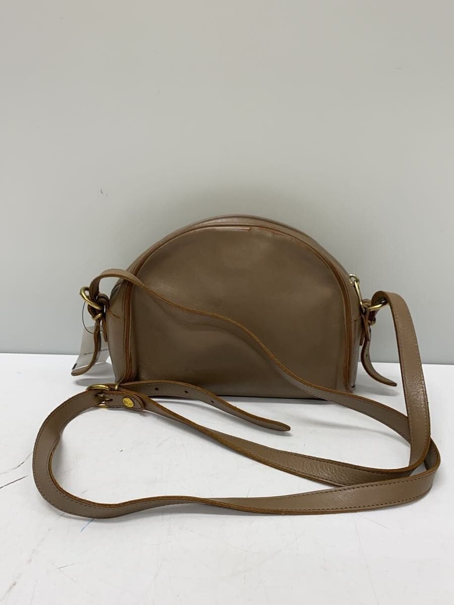 IL BISONTE Half Moon Shoulder Bag Leather BEG 3