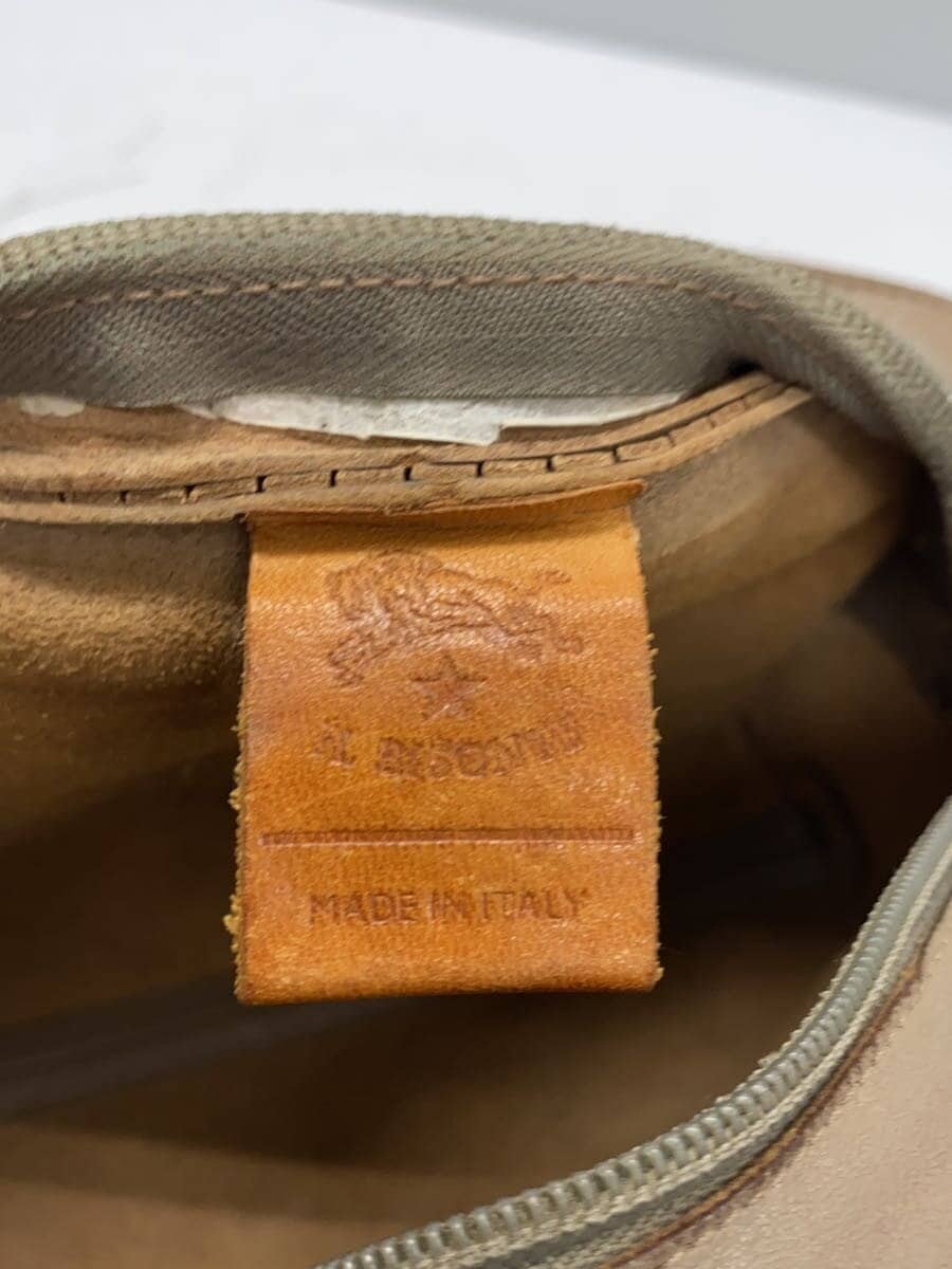 IL BISONTE Half Moon Shoulder Bag Leather BEG 5