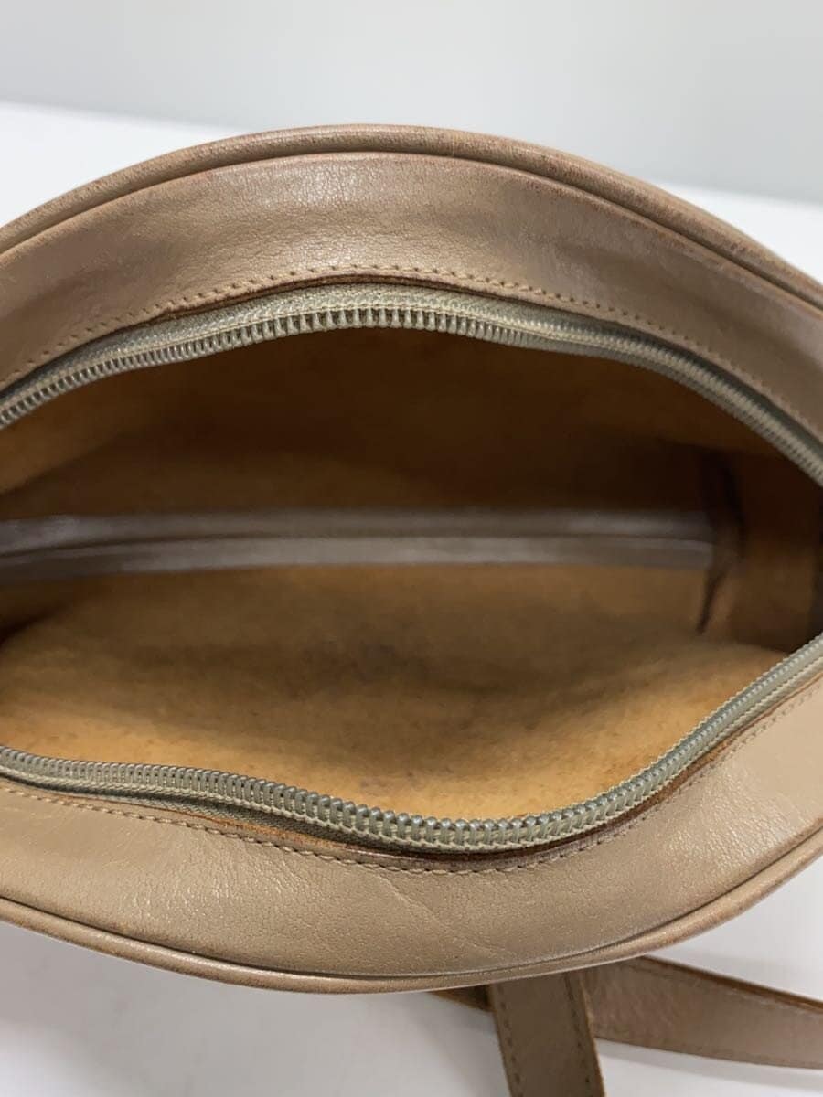 IL BISONTE Half Moon Shoulder Bag Leather BEG 6