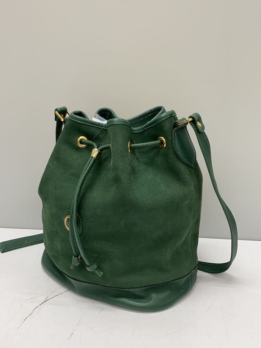 LONGCHAMP Bucket Type Shoulder Bag Leather GRN 2