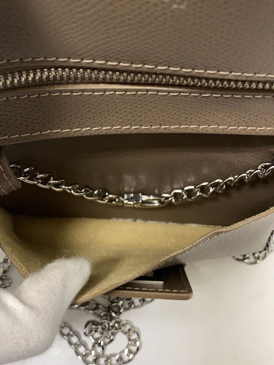 Whim Gazette Shoulder Bag Leather BRW Plain 6