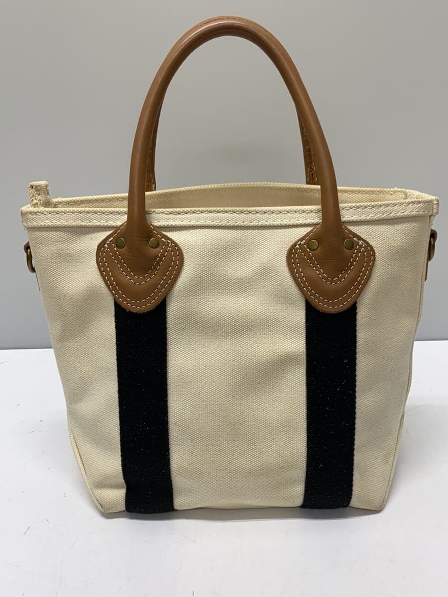 L.L.Bean Tote Bag Canvas WHT 307240 3