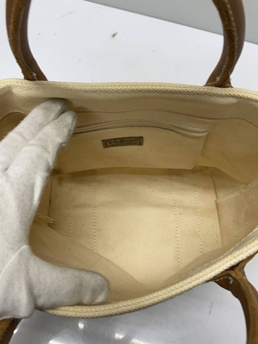 L.L.Bean Tote Bag Canvas WHT 307240 6