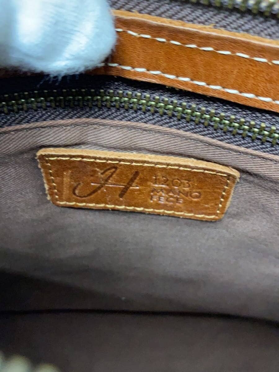 H 1203 MANO FECE Shoulder Bag Leather BRW 5