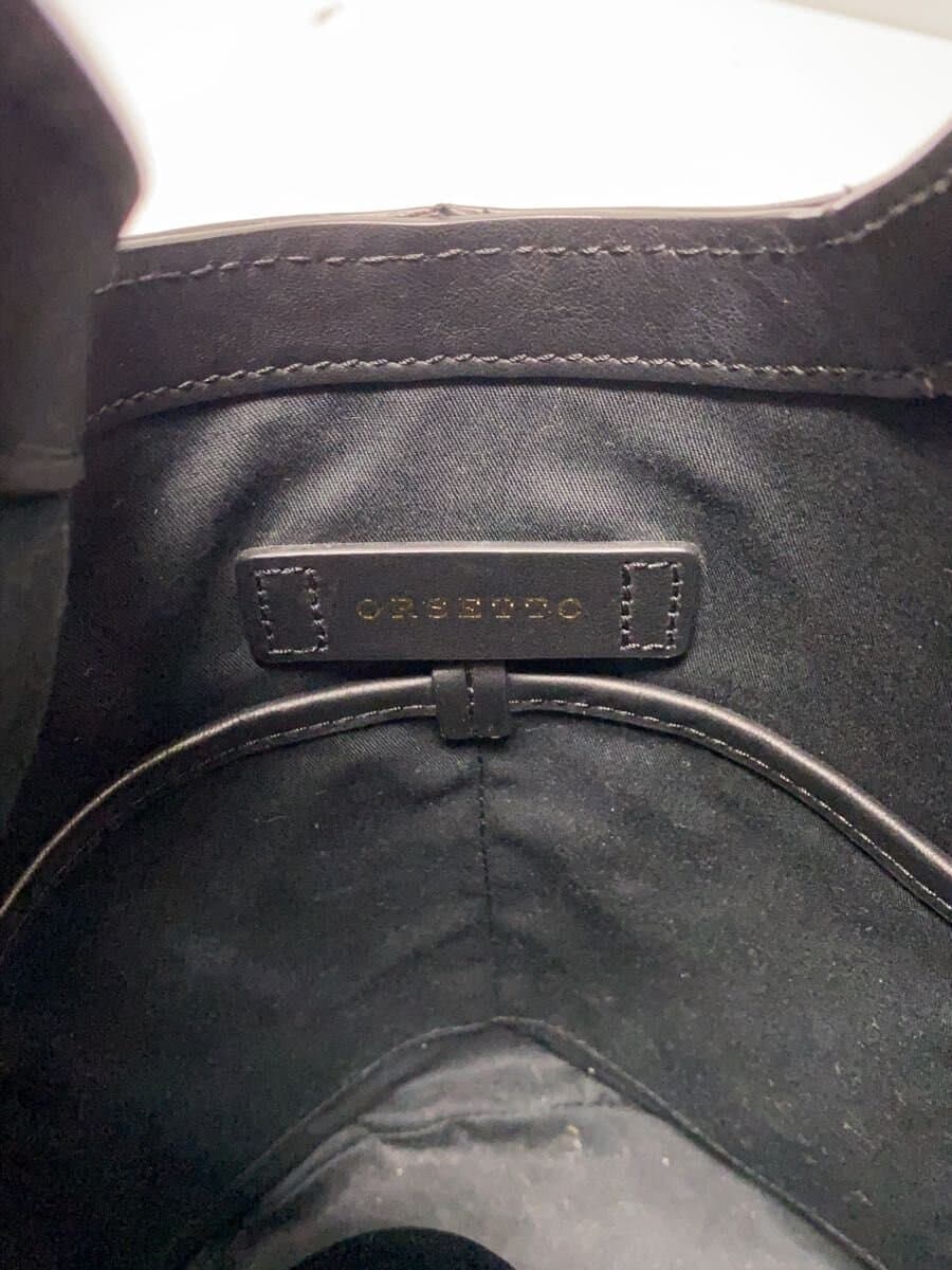 ORSETTO Shoulder Bag Leather BLK Solid 5