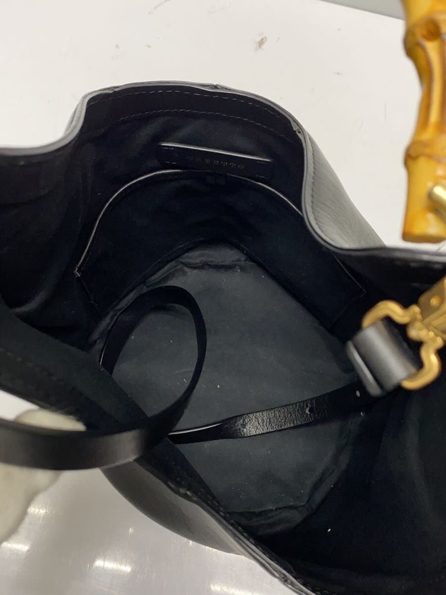 ORSETTO Shoulder Bag Leather BLK Solid 6