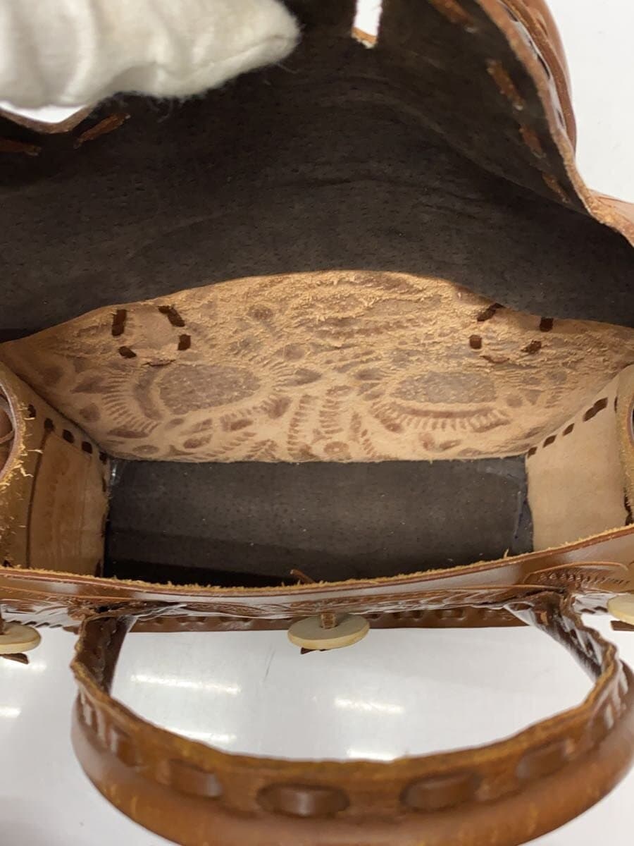 Carving Tribes Handbag Leather BRW 5