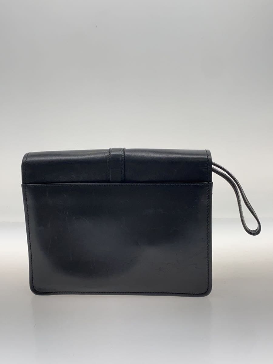 Salvatore Ferragamo Clutch Bag Second Bag Leather BLK EO-24 3
