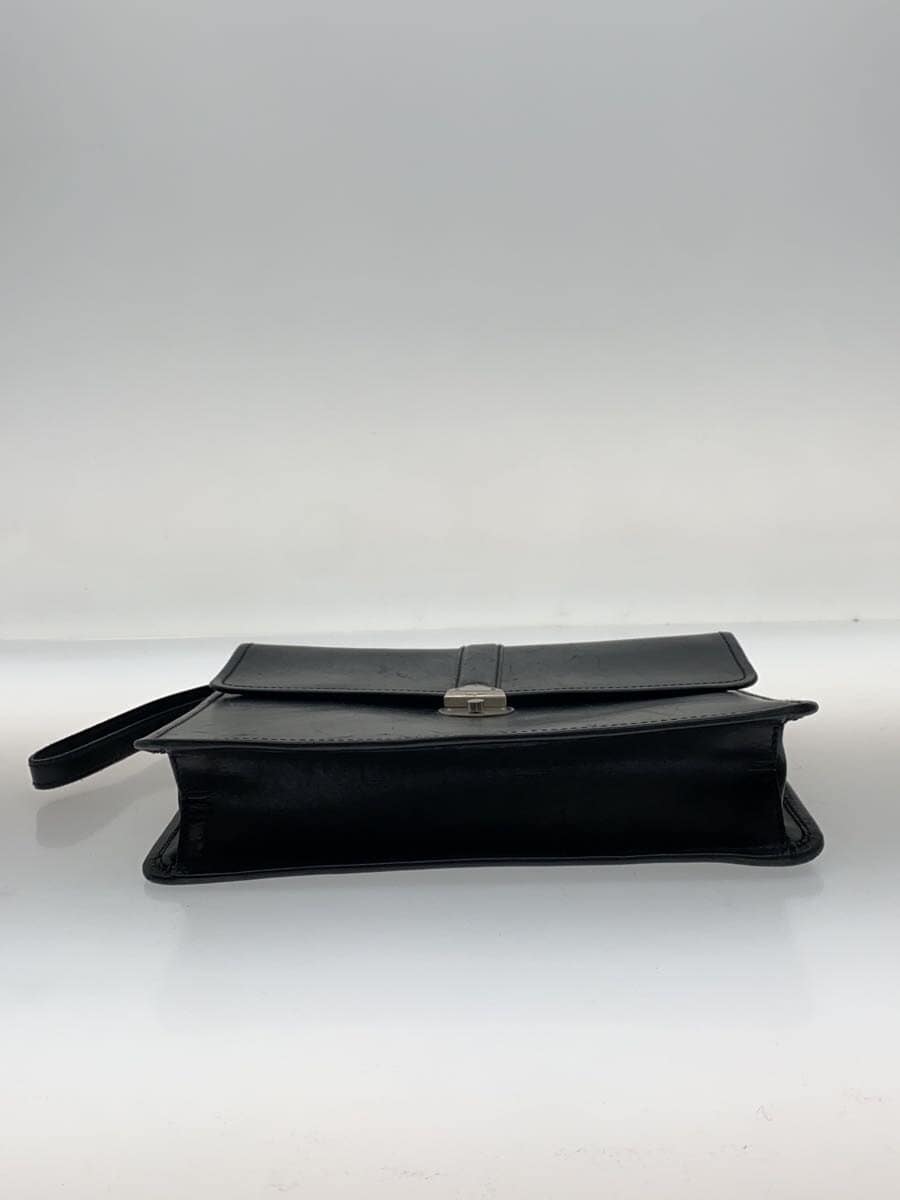 Salvatore Ferragamo Clutch Bag Second Bag Leather BLK EO-24 4