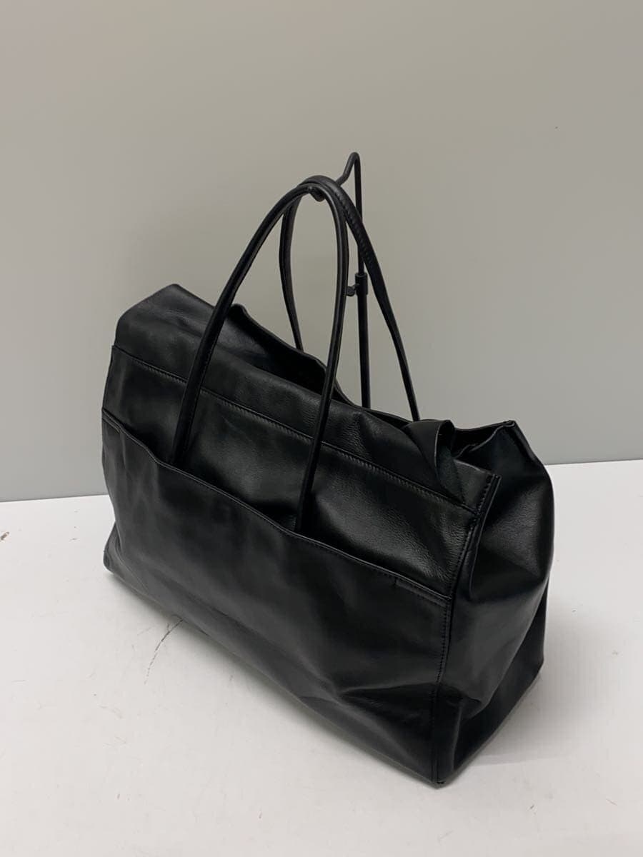 Other brand hoaw flap tote bag leather BLK 2