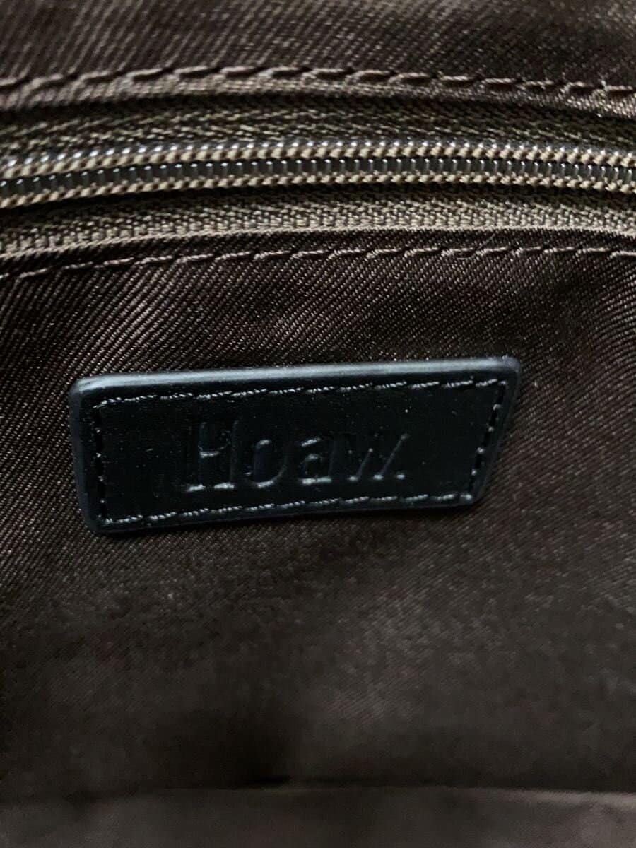 Other brand hoaw flap tote bag leather BLK 5