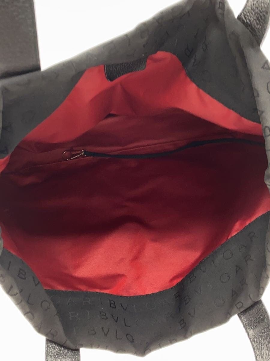 BVLGARI Logomania Tote Bag Canvas Black 6