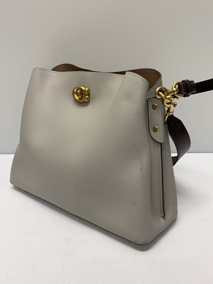 COACH Willow Shoulder Bag_Color Block Leather GRY C2590 2