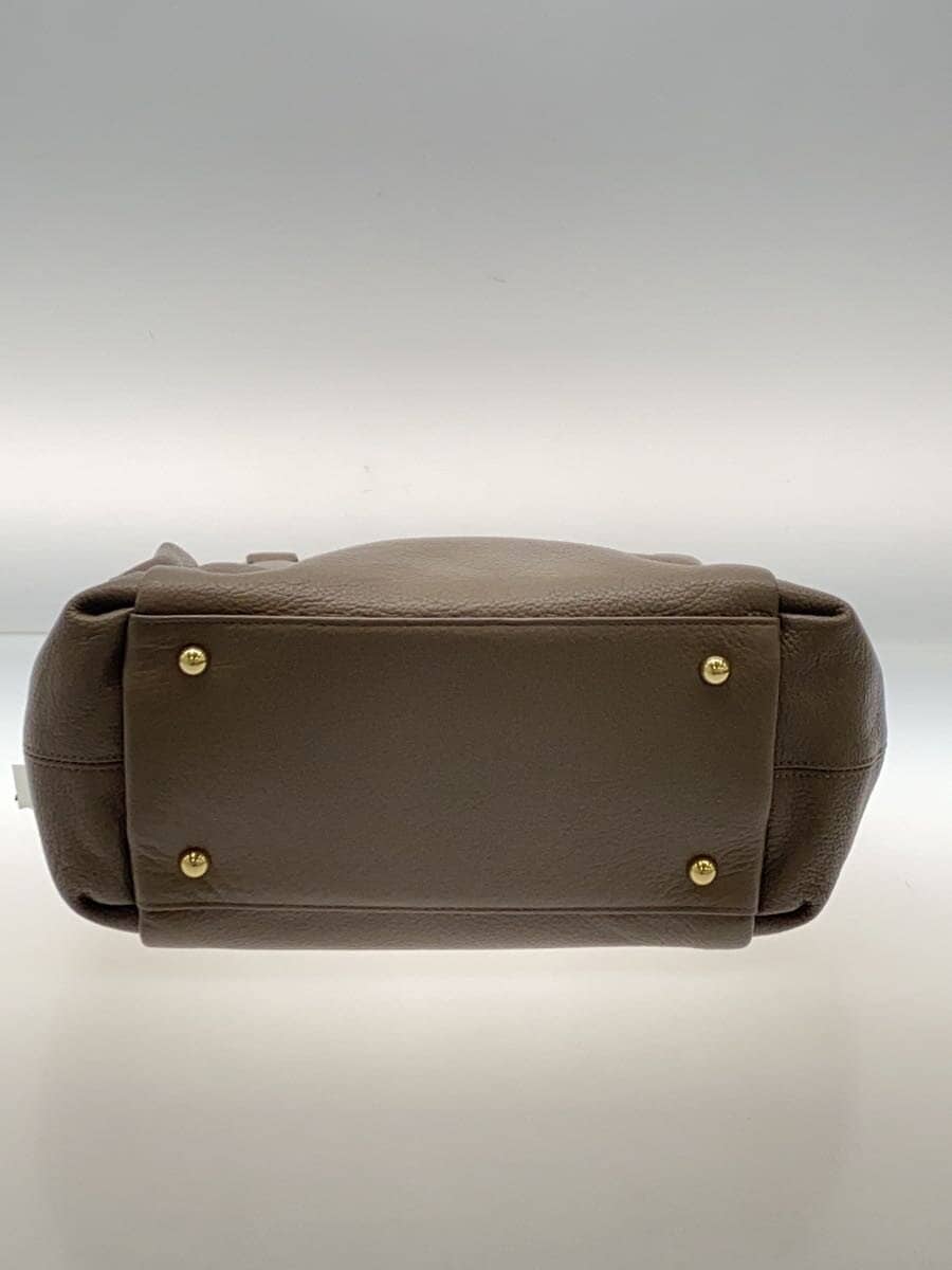 Falchi NEW YORK Handbag Leather BRW Solid 4