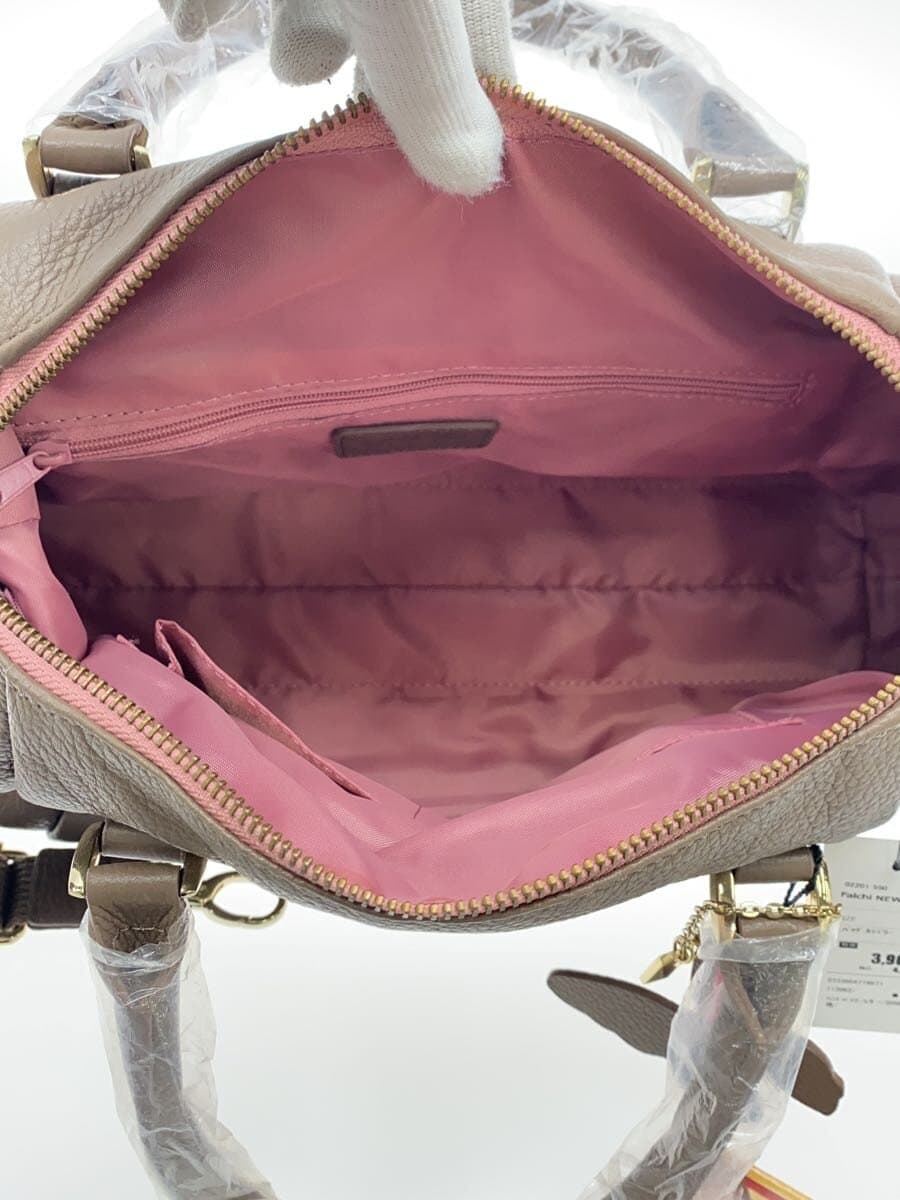 Falchi NEW YORK Handbag Leather BRW Solid 6