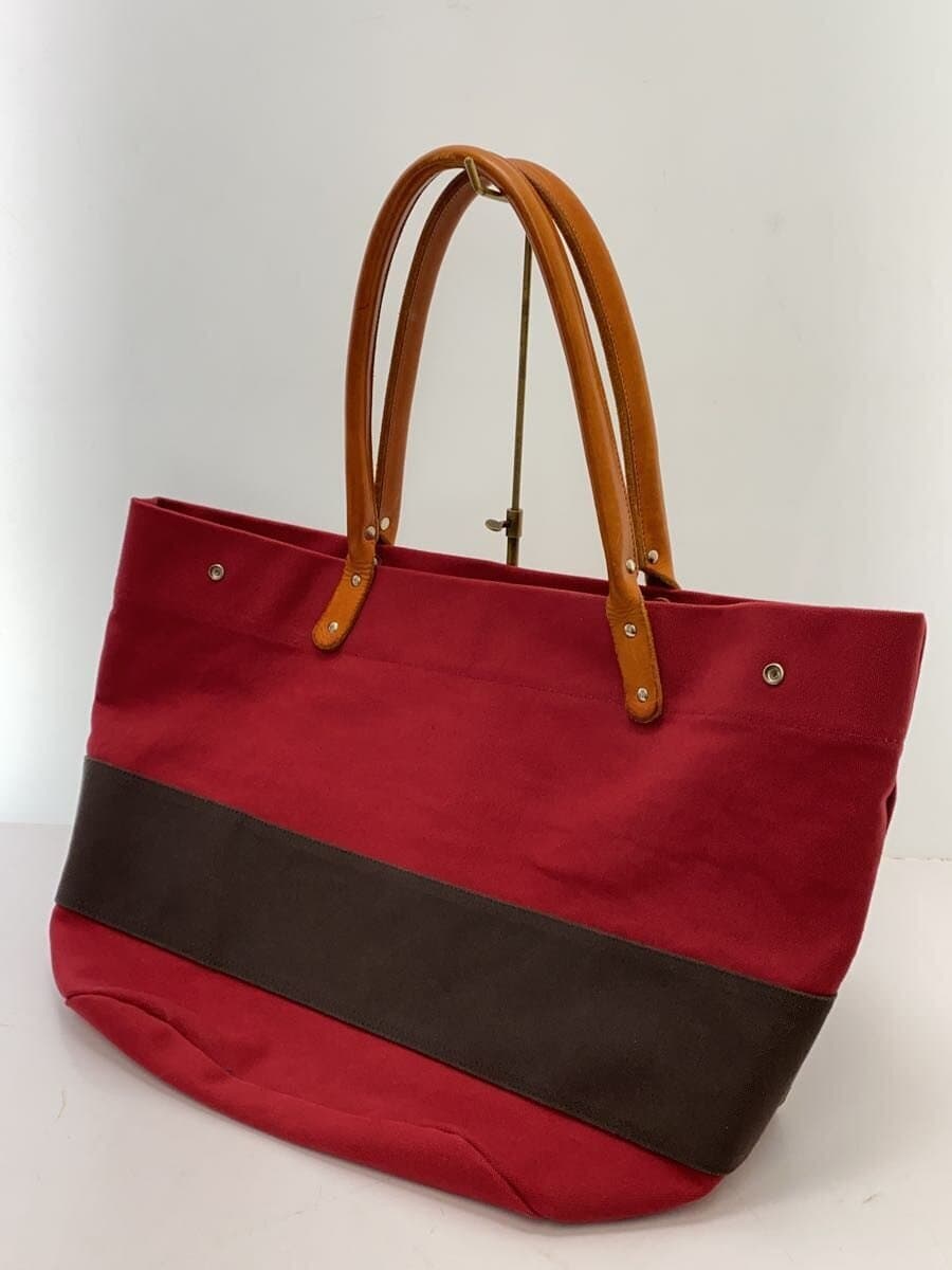 hobo Tote Bag Canvas RED Solid 2