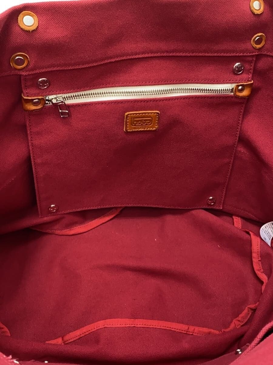 hobo Tote Bag Canvas RED Solid 6