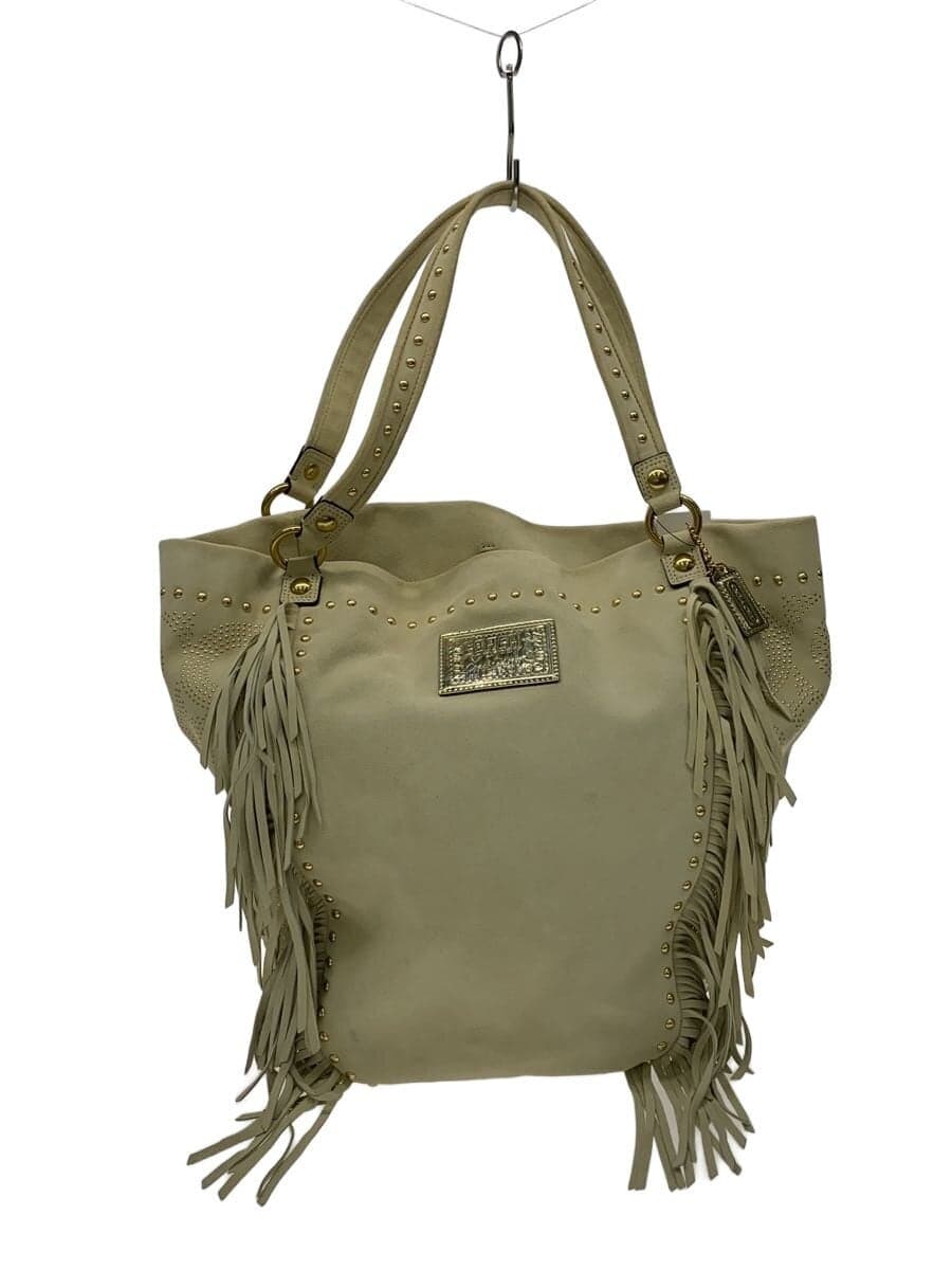 COACH Shoulder Bag Suede IVO Solid Color 16734 BELLA Bella Fringed Suede