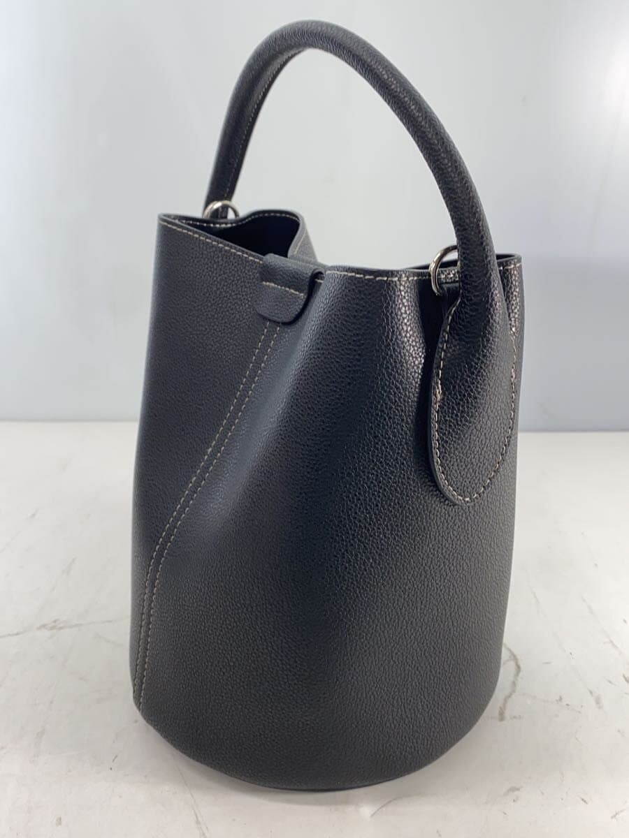 UNITED ARROWS Shoulder Bag Leather BLK Solid 2