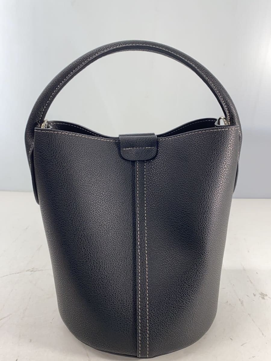 UNITED ARROWS Shoulder Bag Leather BLK Solid 3