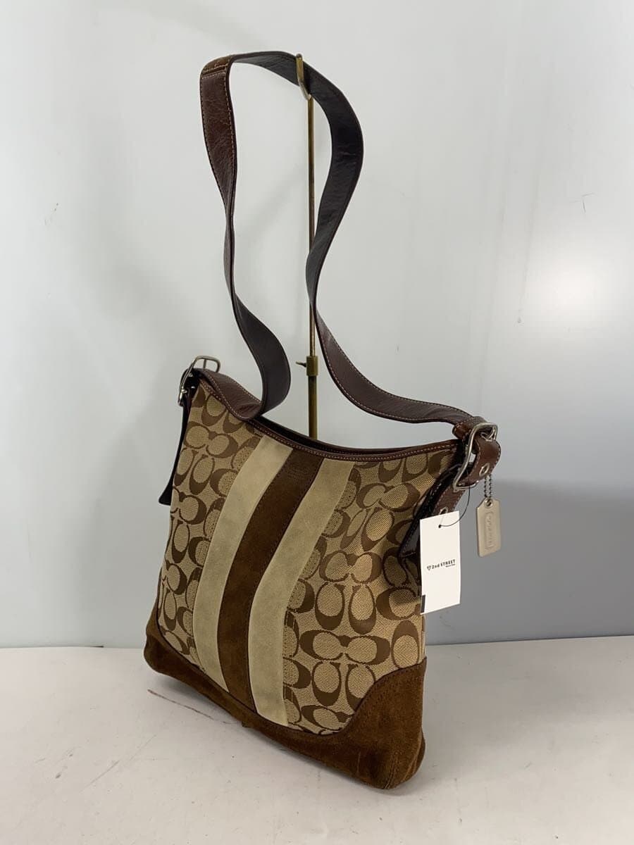 COACH Shoulder Bag Canvas BRW All Over Pattern 6878 2