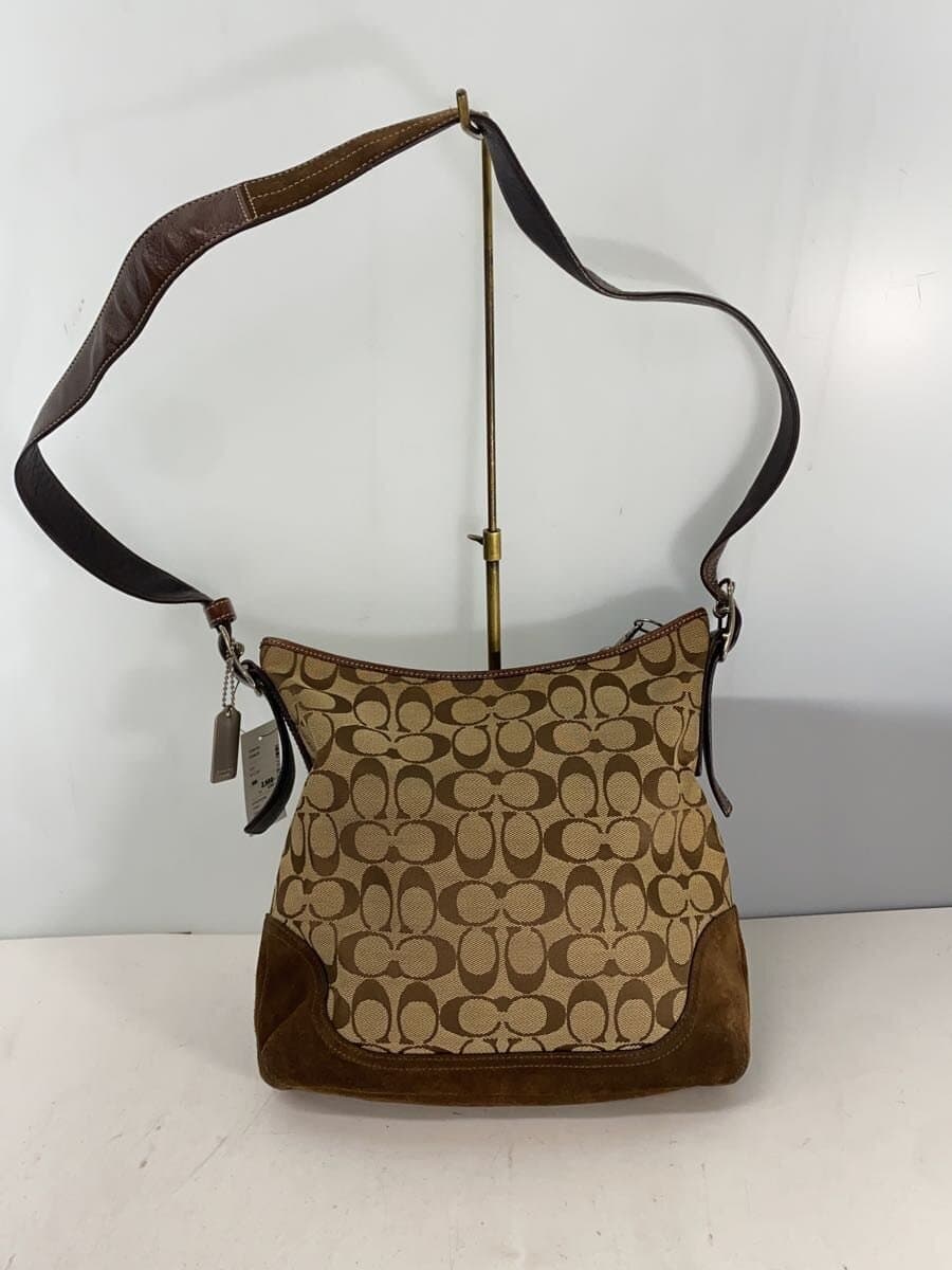 COACH Shoulder Bag Canvas BRW All Over Pattern 6878 3