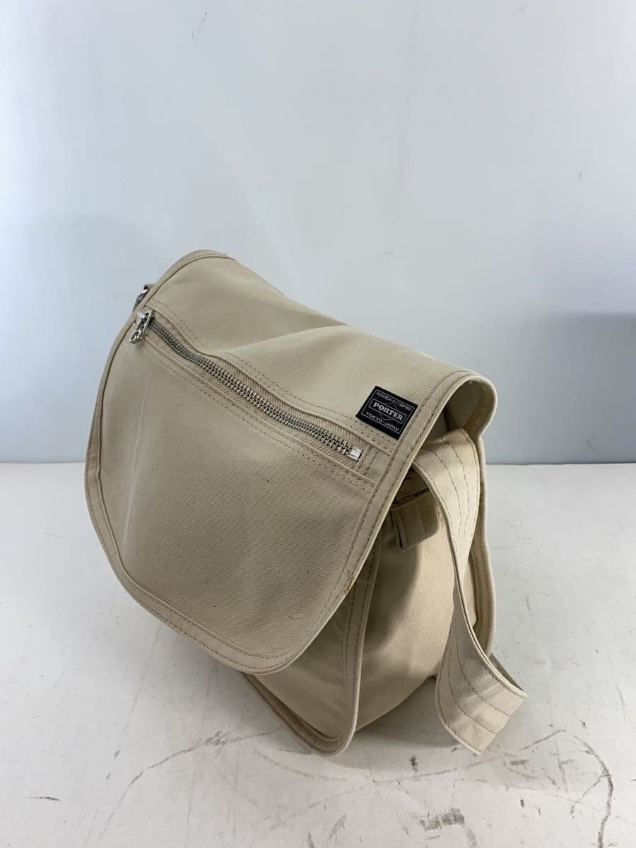 PORTER GIRL Shoulder Bag Canvas CRM Solid 667-09471 2