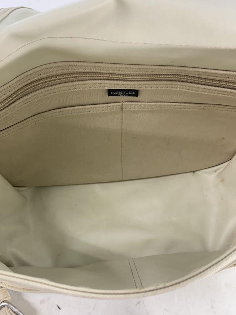 PORTER GIRL Shoulder Bag Canvas CRM Solid 667-09471 5