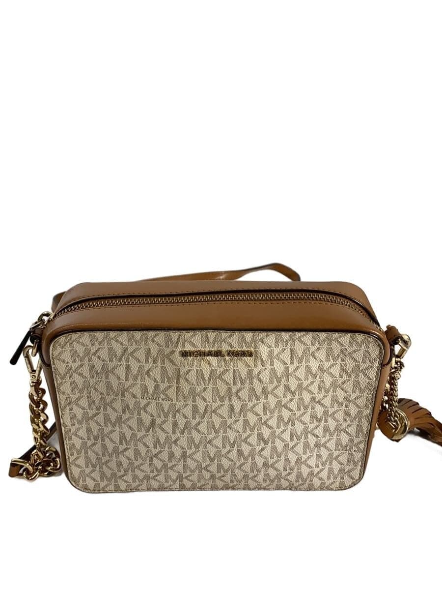 MICHAEL KORS Shoulder Bag BEG All Over Pattern AC-1907