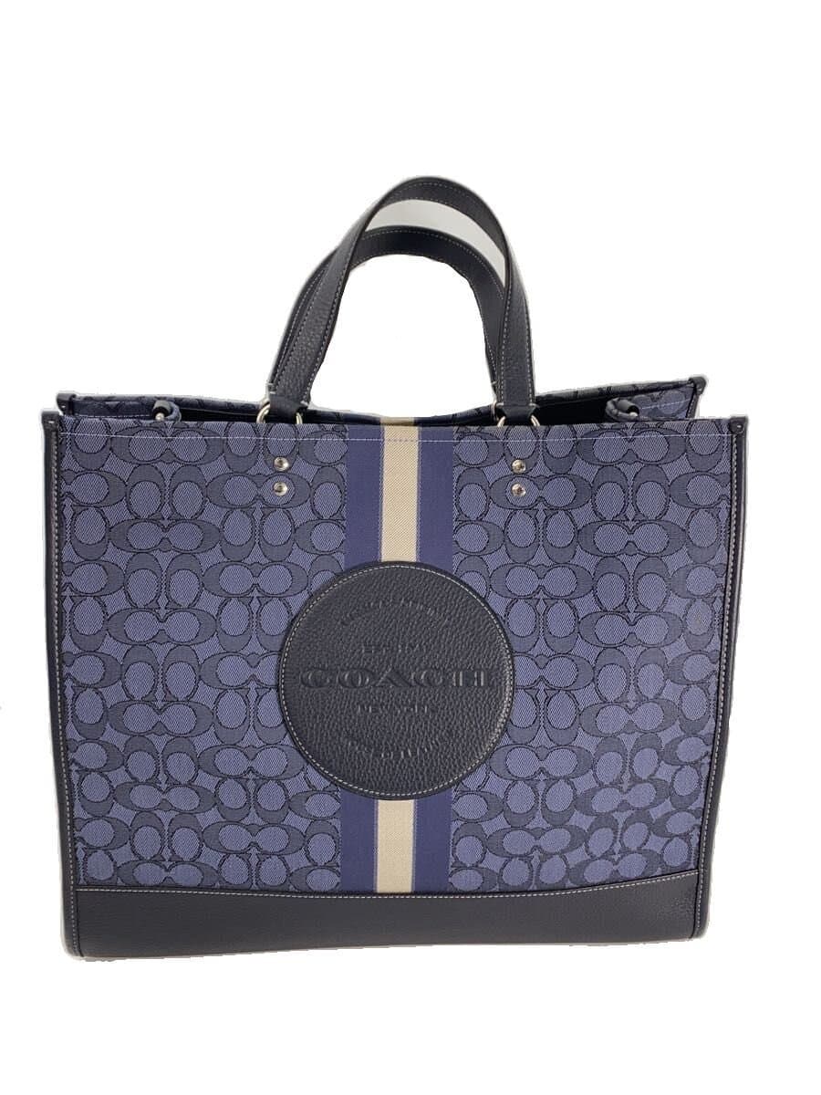 COACH Dempsey C8418 Tote Bag Canvas Corner Wear With Wear Shoulder Missing Part