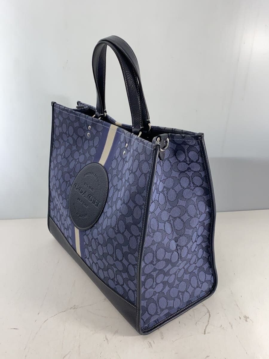 COACH Dempsey C8418 Tote Bag Canvas Corner Wear With Wear Shoulder Missing Part 2