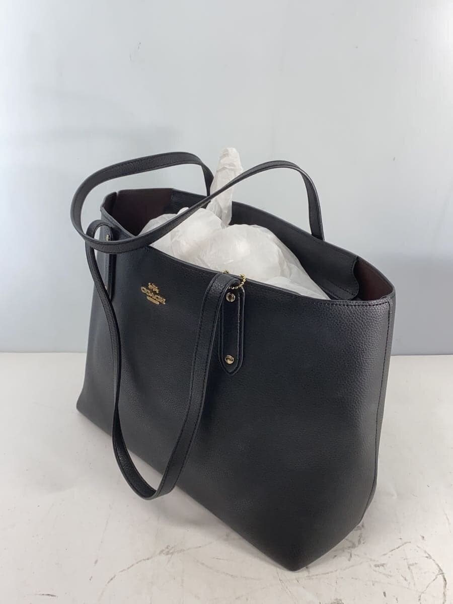 COACH Tote Bag Leather Black 69424 2