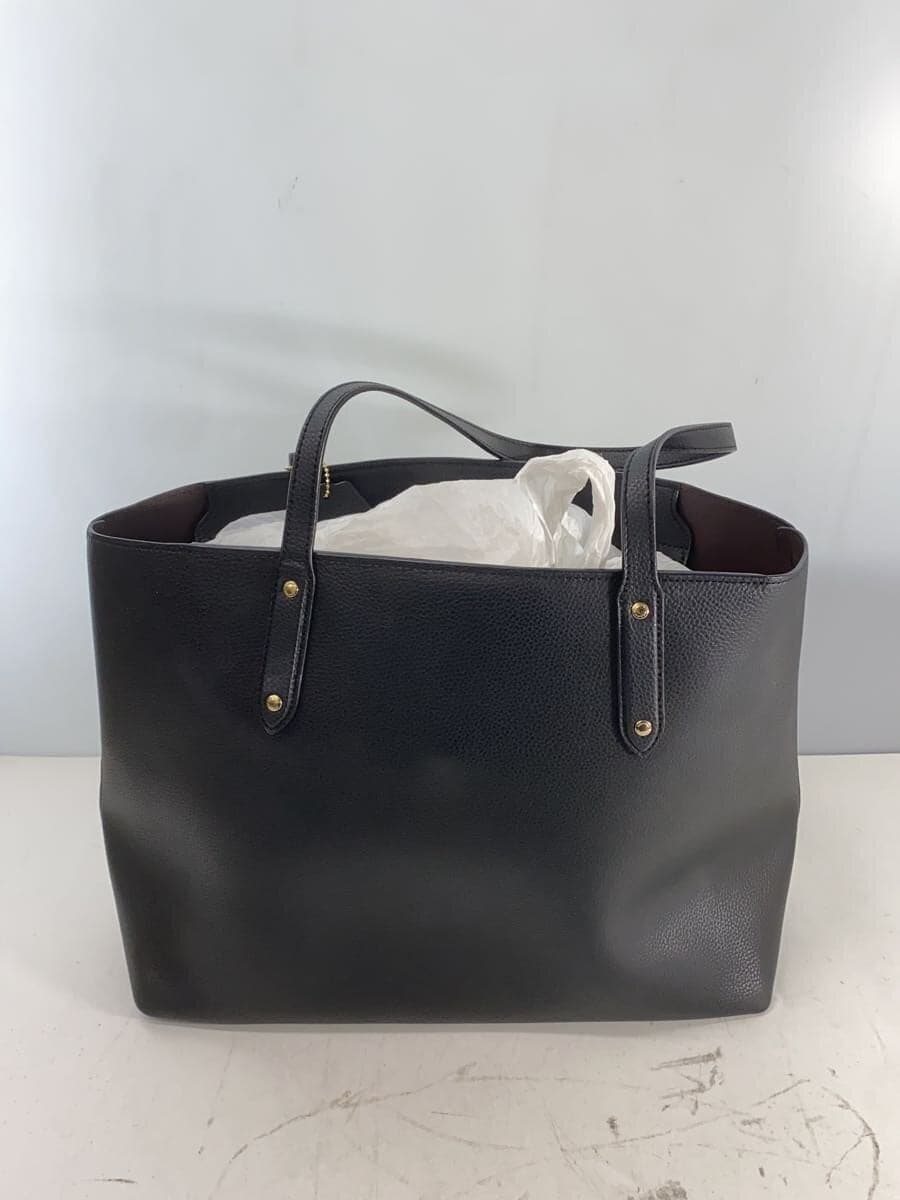 COACH Tote Bag Leather Black 69424 3