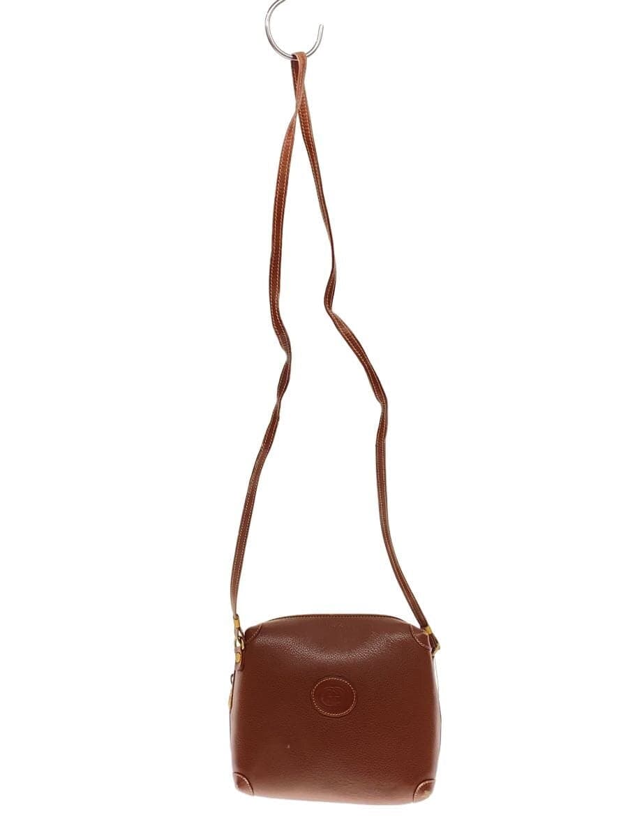 GUCCI Shoulder Bag Leather BRW Solid