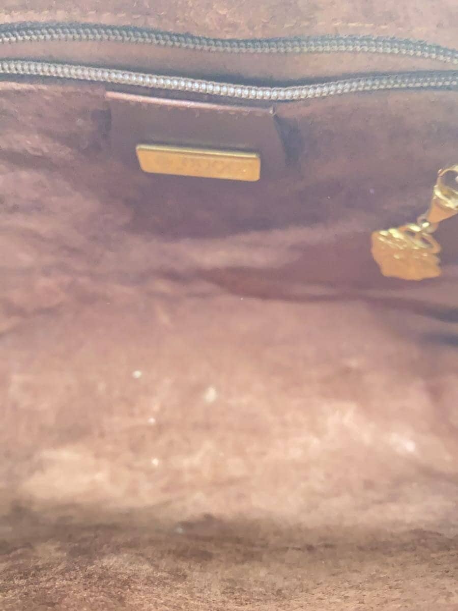 GUCCI Shoulder Bag Leather BRW Solid 6