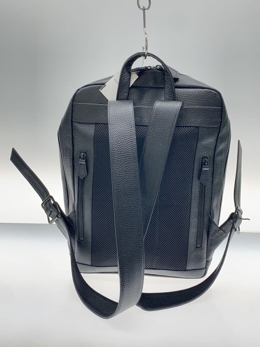 Hush Tug Backpack Leather BLK Solid 3