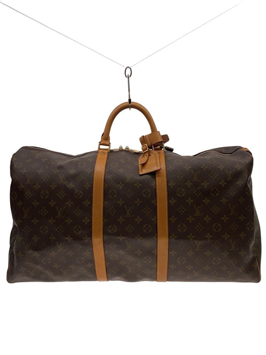 LOUIS VUITTON Keepall 60_Monogram Canvas PVC BRW