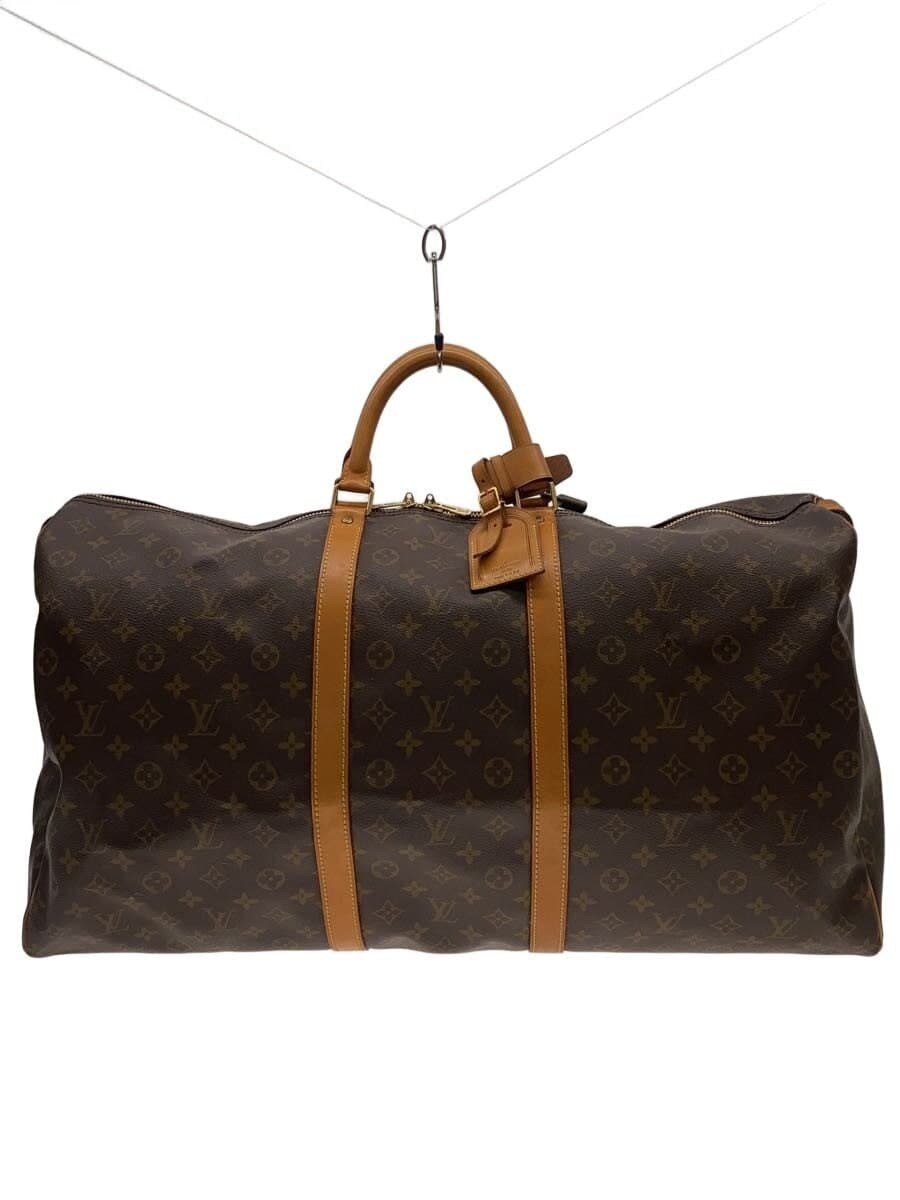 LOUIS VUITTON Keepall 60_Monogram Canvas PVC BRW