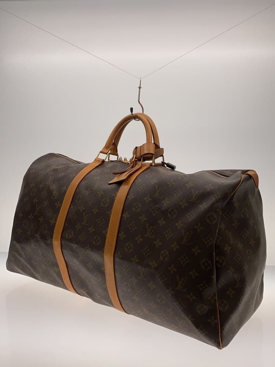 LOUIS VUITTON Keepall 60_Monogram Canvas PVC BRW 2