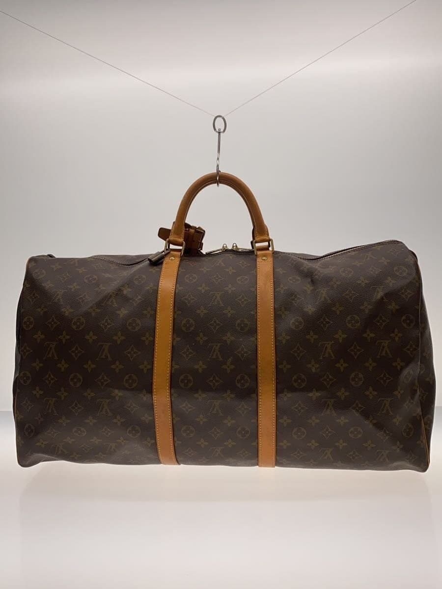 LOUIS VUITTON Keepall 60_Monogram Canvas PVC BRW 3