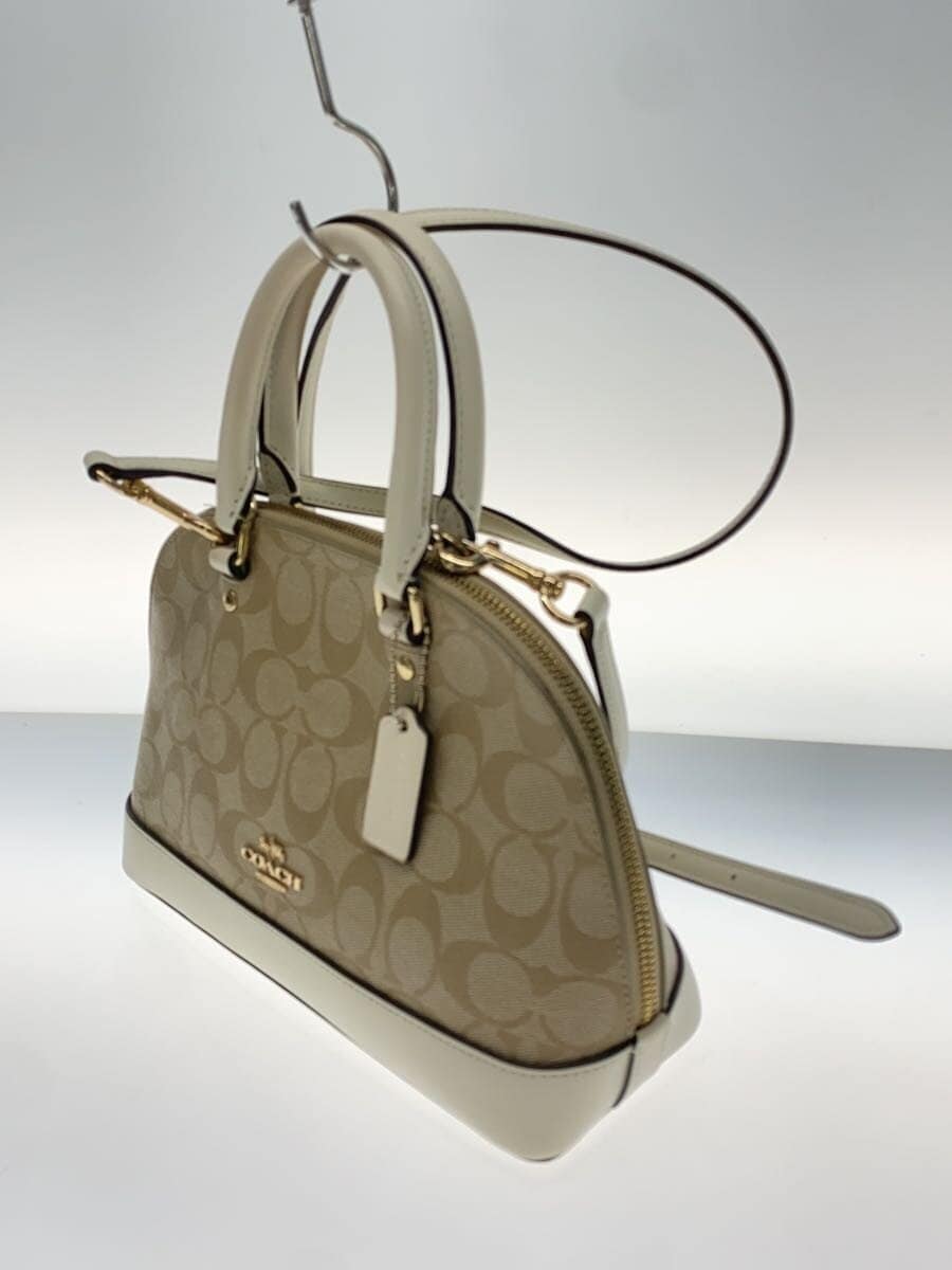 COACH Mini Sierra Satchel_Signature_Ivory Leather Leather BEG All Over Pattern 2
