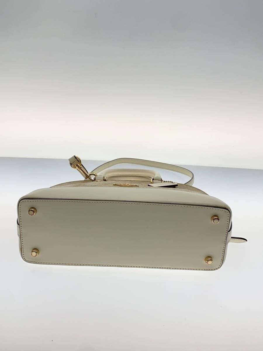 COACH Mini Sierra Satchel_Signature_Ivory Leather Leather BEG All Over Pattern 4
