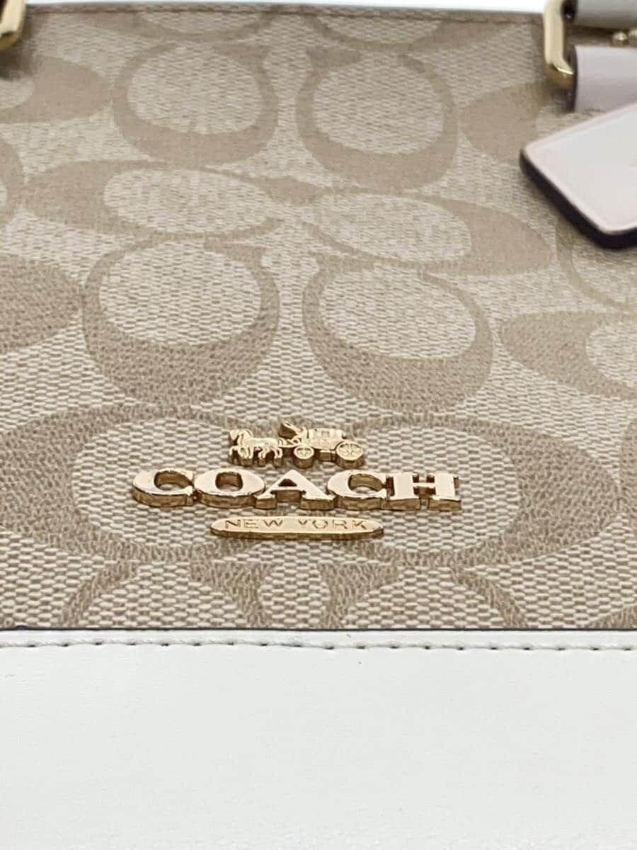 COACH Mini Sierra Satchel_Signature_Ivory Leather Leather BEG All Over Pattern 5